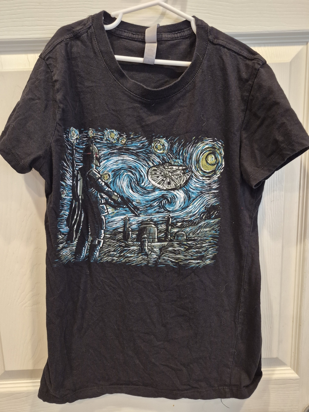 5/25 Next Level Apparel Black Star Wars Van Gogh Style Graphic Tee